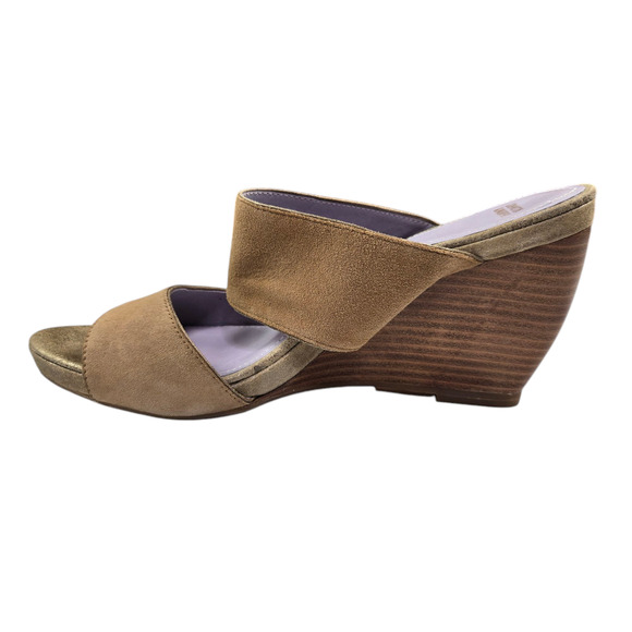 Johnston & Murphy Nisha Wedge Sandals Size 10M Brown Slide - Picture 7 of 10